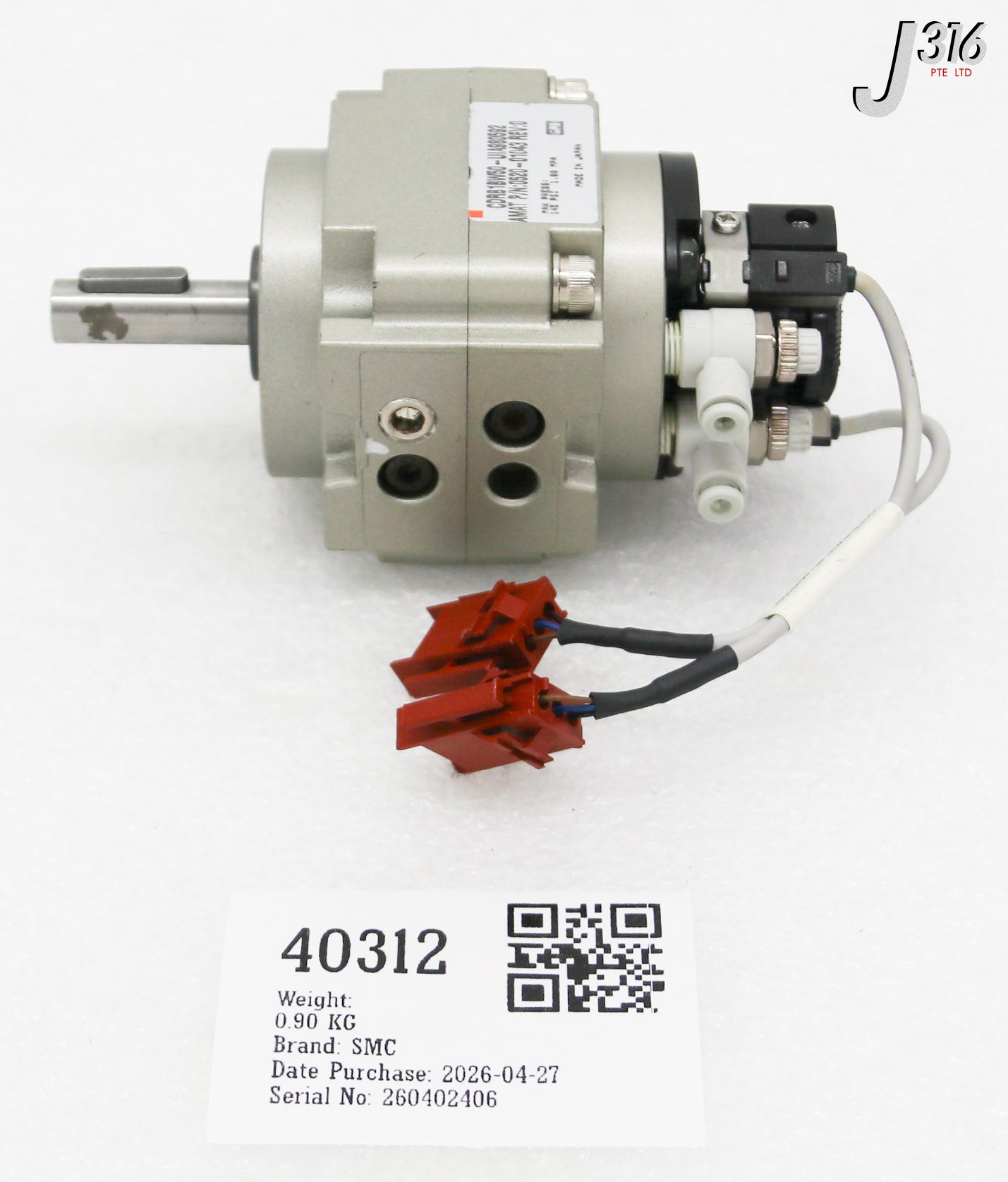 SMC組 コレクションローダー 40312 SMC CYLINDER ROTARY ACTUATOR, AMAT 0520-01043 CDRB1BW50